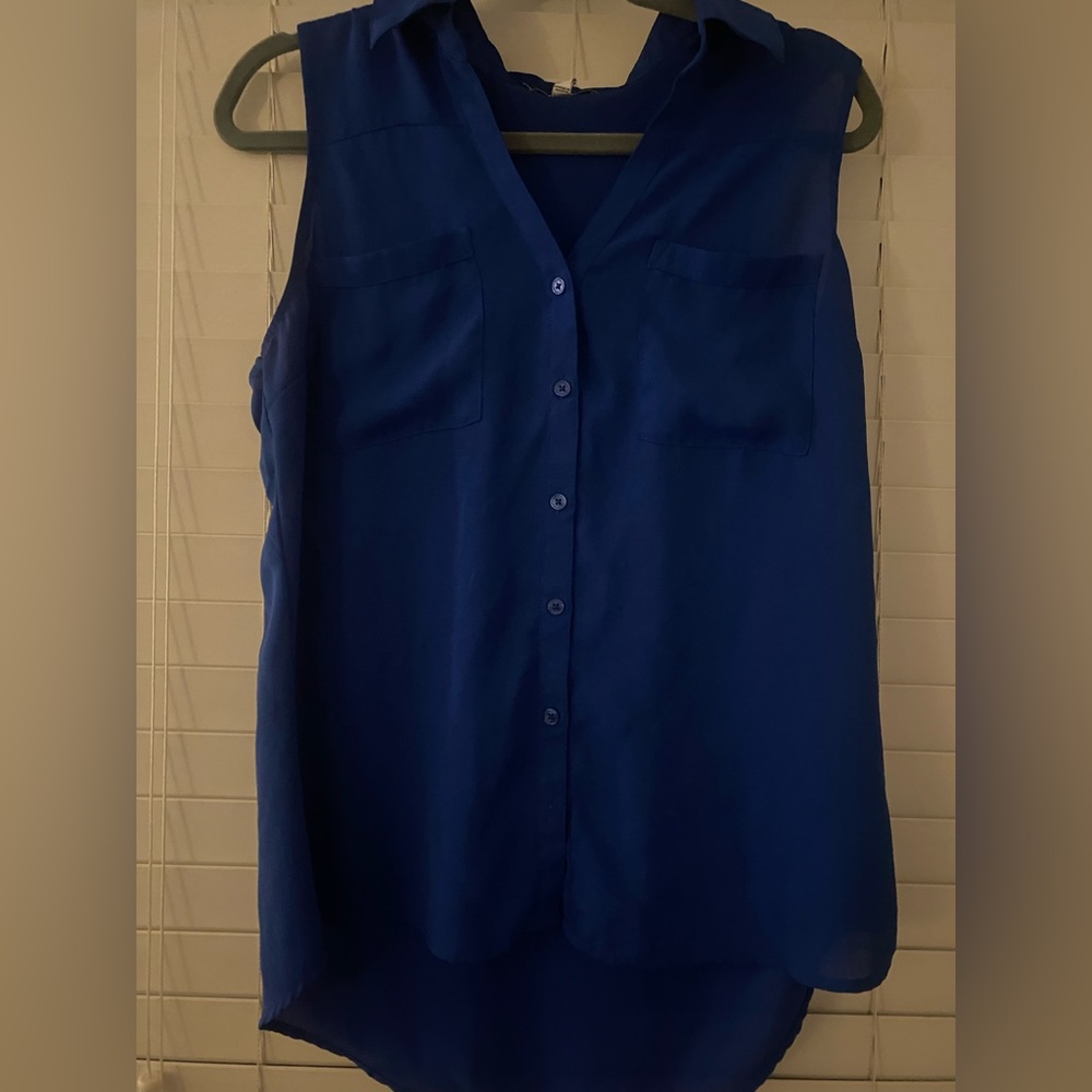 Express Portofino Sleeveless Button Down